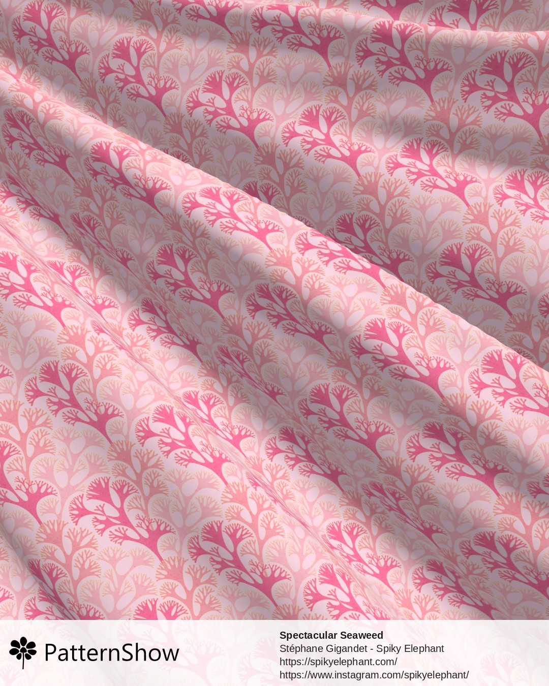 Spectacular Seaweed - Shabby Chic Hot Pink Pastel Rose Gold