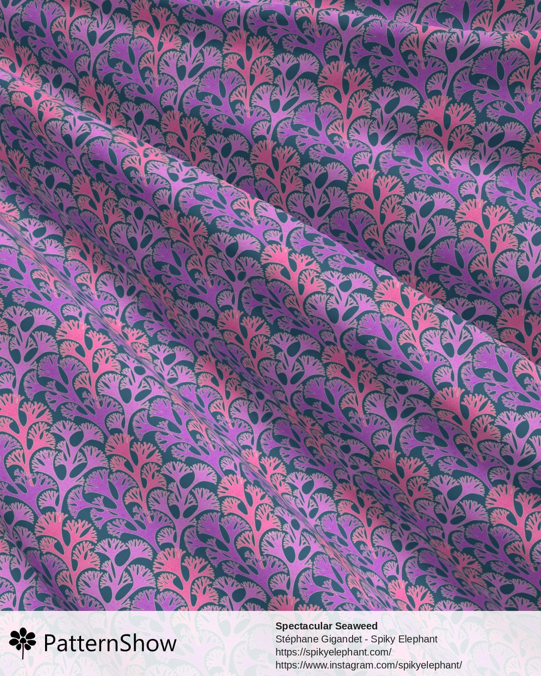 Spectacular Seaweed - Pink Purple Violet Shabby Chic