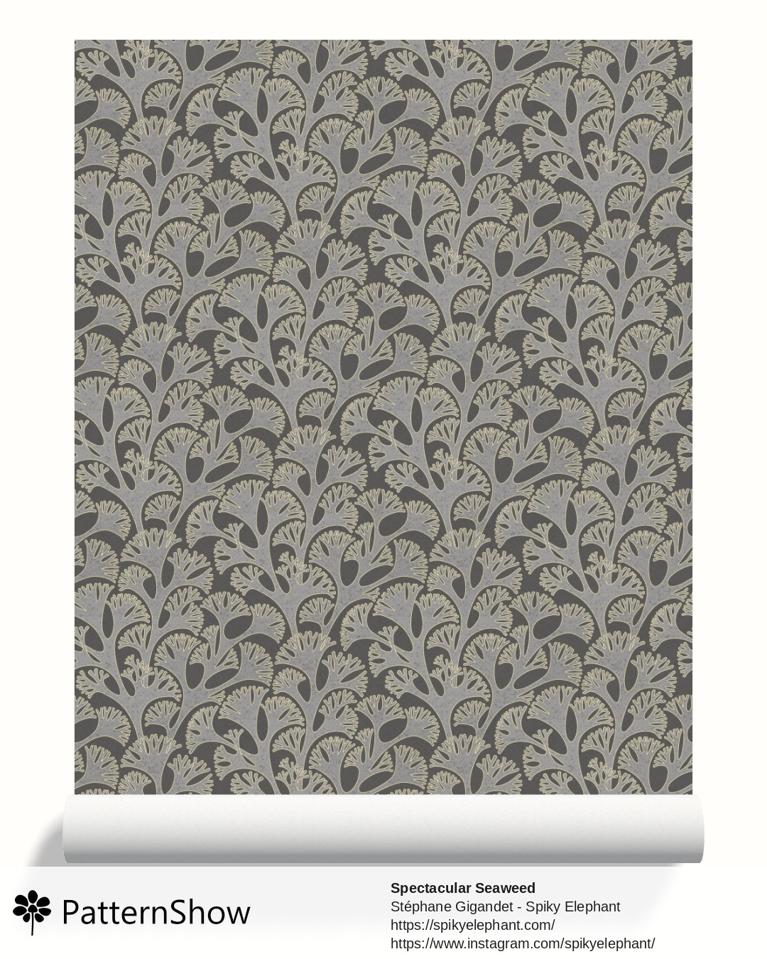 Spectacular Seaweed wallpaper - Monochrome Neutral Grey Shades