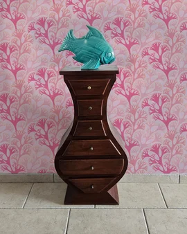 Spectacular Seaweed Wallpaper in Luxury Coastal Home